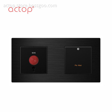 Smart hotel glass touch key switch SOS switch
